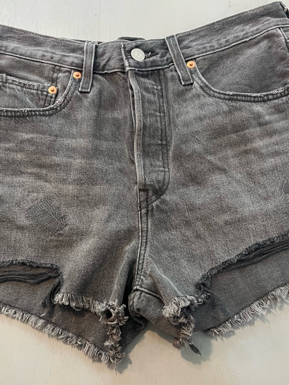 Levi's Women's Premium 501 High Rise Distressed Cut-Off Shorts - Size 27
